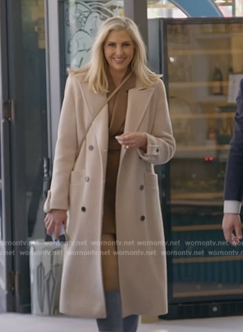 Gina's beige trench coat on The Real Housewives of Orange County