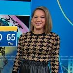 Ginger’s beige houndstooth sweater on Good Morning America