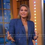 Ginger’s blue pinstripe blazer on Good Morning America