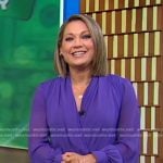 Ginger’s purple sheer blouse on Good Morning America