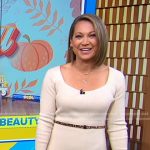 Ginger’s ivory sweater dress on Good Morning America