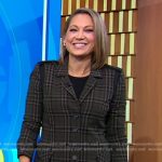 Ginger’s dark green plaid blazer on Good Morning America