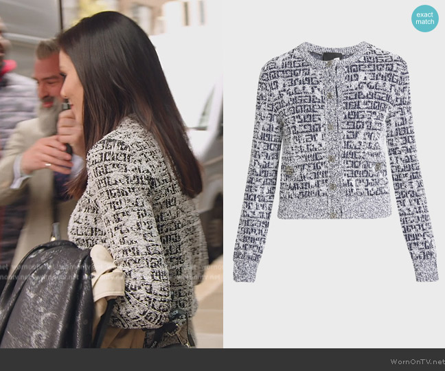 Givenchy 4G Tweed Cardigan worn by Heather Dubrow on The Real Housewives of Orange County