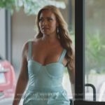 Gizelle’s blue leather jumpsuit on The Real Housewives of Potomac