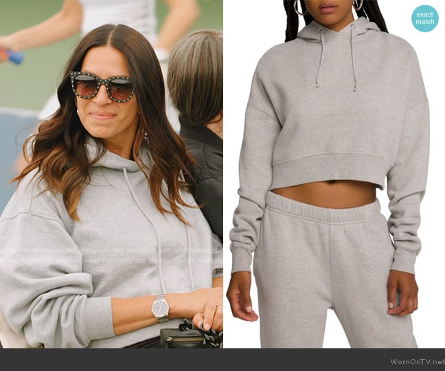 Good American Cool Crop Hoodie worn by Rebecca Minkoff on The Real Housewives of New York City