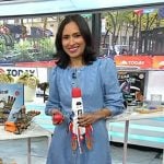 Grace Bastidas’s blue puff sleeve denim dress on Today