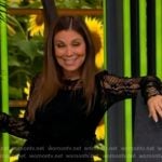 Gretta Monahan’s black lace top on The View