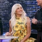 Gwen’s sunflower embroidered mini dress on The Voice