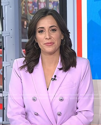 Hallie Jackson's pink double breasted blazer on Today