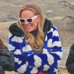 Heather’s blue cloud print jacket on The Real Housewives of Salt Lake City