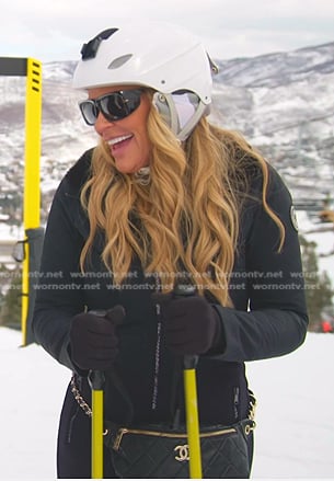 Heather's black ski suit on The Real Housewives of Salt Lake City