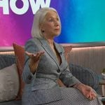 Helen Mirren’s houndstooth print blazer on The Kelly Clarkson Show