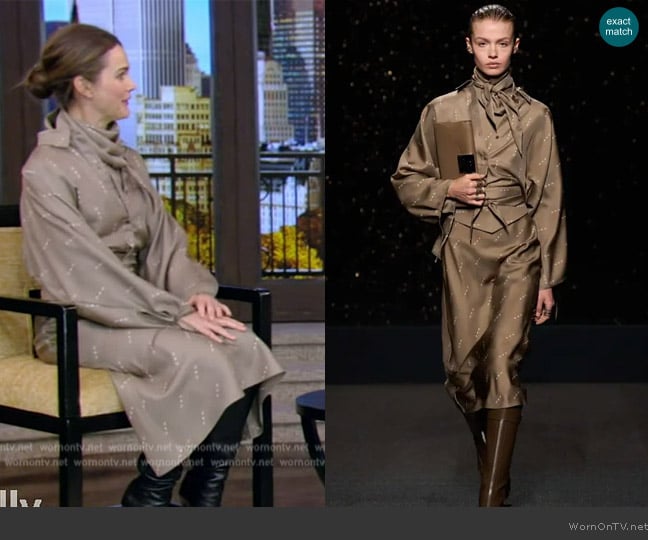 Hermes 2024 Winter Collection worn by Keri Russell on Live with Kelly and Mark