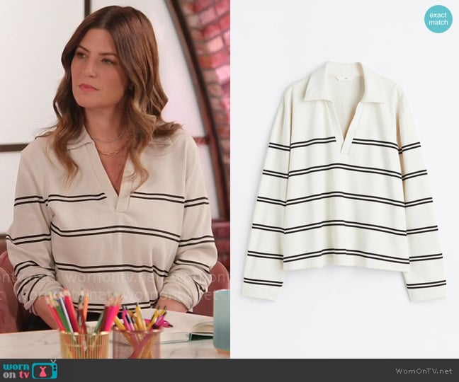 H&M Collared Sweater worn by Marisa Lainer on Celebrations with Lacey Chabert