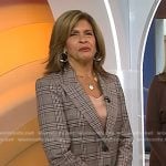 Hoda’s plaid blazer and cropped pants on Today