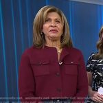 Hoda’s burgundy cropped jacket and jeans on Today