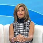 Hoda’s check sleeveless turtleneck dress on Today