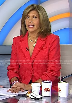 Hoda's red tweed blazer on Today