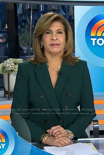Hoda's green blazer and cropped pants on Today