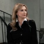 Holly’s black belted utility jacket on General Hospital