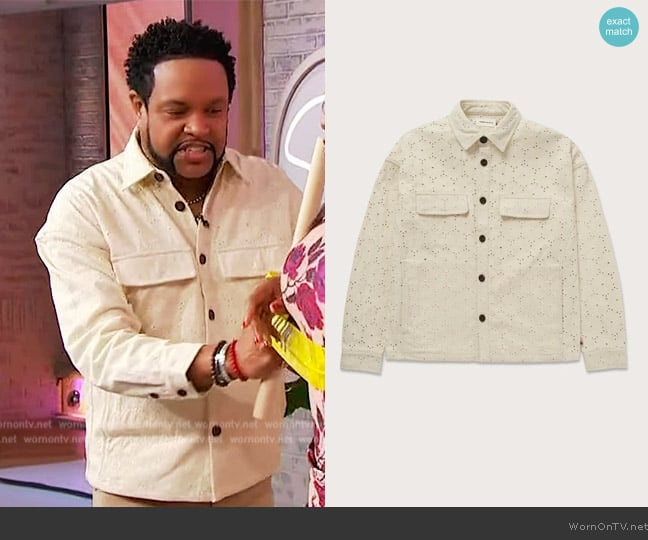 Honor the Gift Legacy Eyelet Shirt - Bone worn by Jawn Murray on Sherri