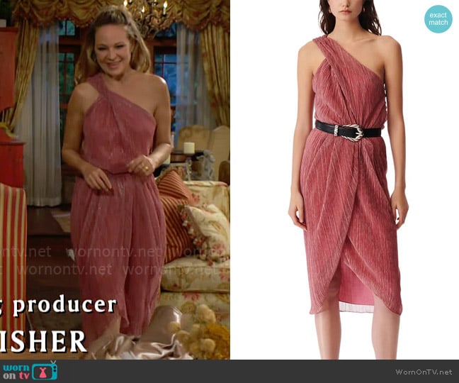 IRO Catija Dress worn by Sharon Newman (Sharon Case) on The Young and the Restless