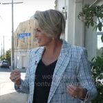 Jamie Yuccas’ plaid tweed blazer on CBS Mornings