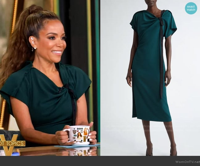 Jason Wu Knot Neck Crepe Dress worn by Sunny Hostin on The View