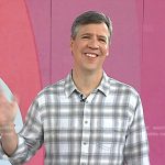 Jeff Kinney’s white plaid shirt on Today