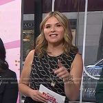 Jenna’s black chain print mini dress on Today