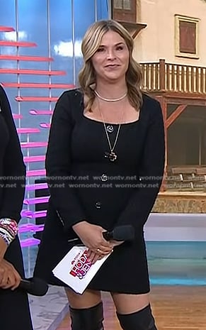 Jenna's black square neck mini dress on Today