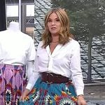 Jenna’s blue printed pleated skirt on Today