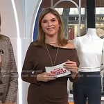 Jenna’s brown one off-shoulder dress on Today