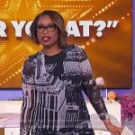 Jennifer’s city print mesh dress on The Jennifer Hudson Show