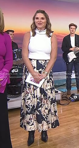 Jenna's print pleated skirt on Today