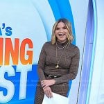 Jenna’s brown plaid top and skirt on Today