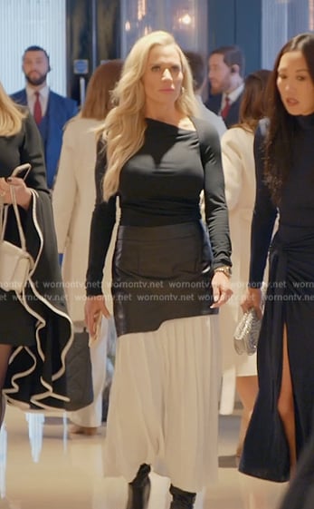 Jennifer's colorblock leather skirt on The Real Housewives of Orange County