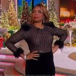 Jennifer’s black lace jumpsuit on The Jennifer Hudson Show