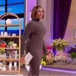 Jennifer’s brown turtleneck mesh dress on The Jennifer Hudson Show