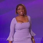 Jennifer’s lavender bell sleeve dress on The Jennifer Hudson Show