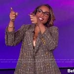 Jennifer’s tweed double breasted blazer on The Jennifer Hudson Show