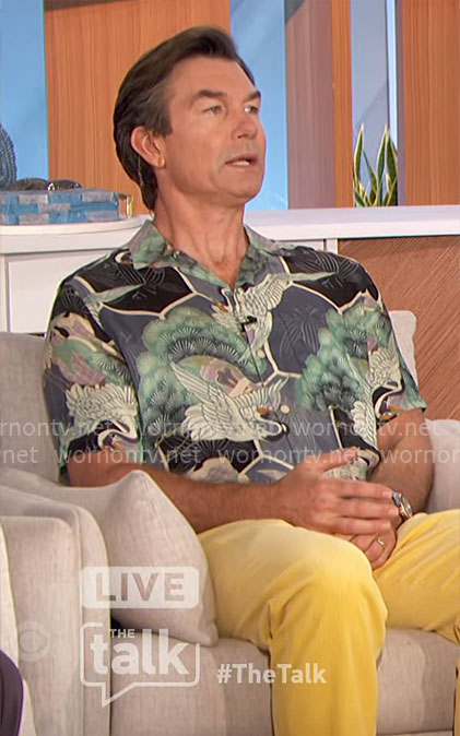 Jerry's bird and tree print shirt on The Talk