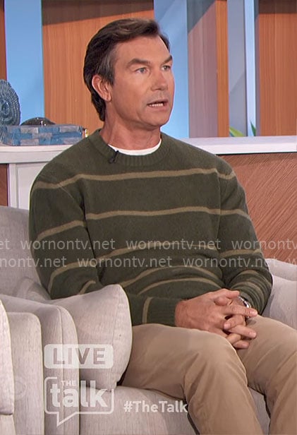 Jerry's green striped sweater on The Talk