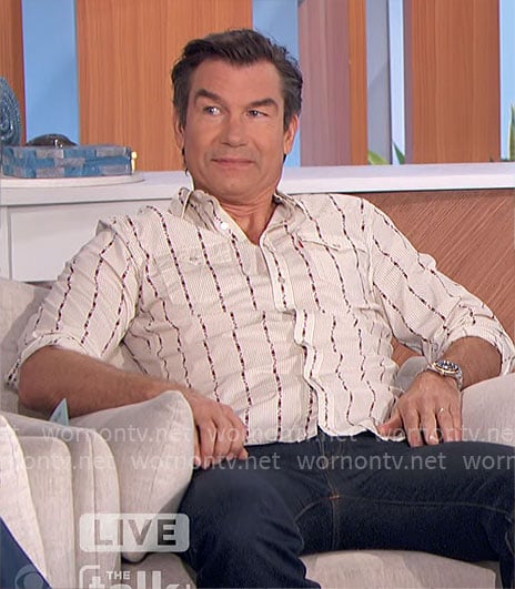 Jerry's white striped shirt on The Talk