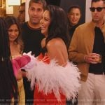 Jessel’s red strapless mini dress on The Real Housewives of New York City