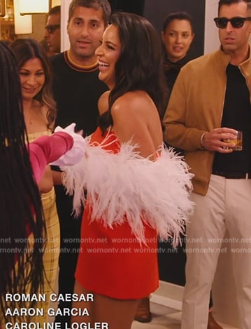 Jessel’s red strapless mini dress on The Real Housewives of New York City