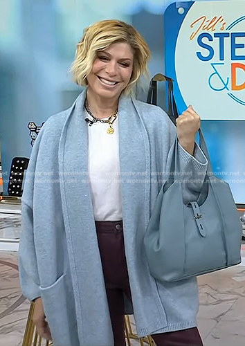 Jill's blue cardigan and bag on Today