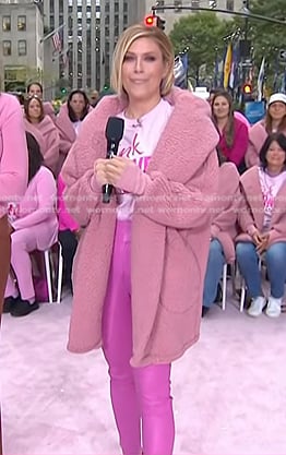 Jill's pink teddy jacket and pants on Today