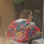 Jo’s red print hooded robe on Greys Anatomy