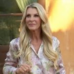 Joan’s lilac floral button down blouse on The Golden Bachelorette